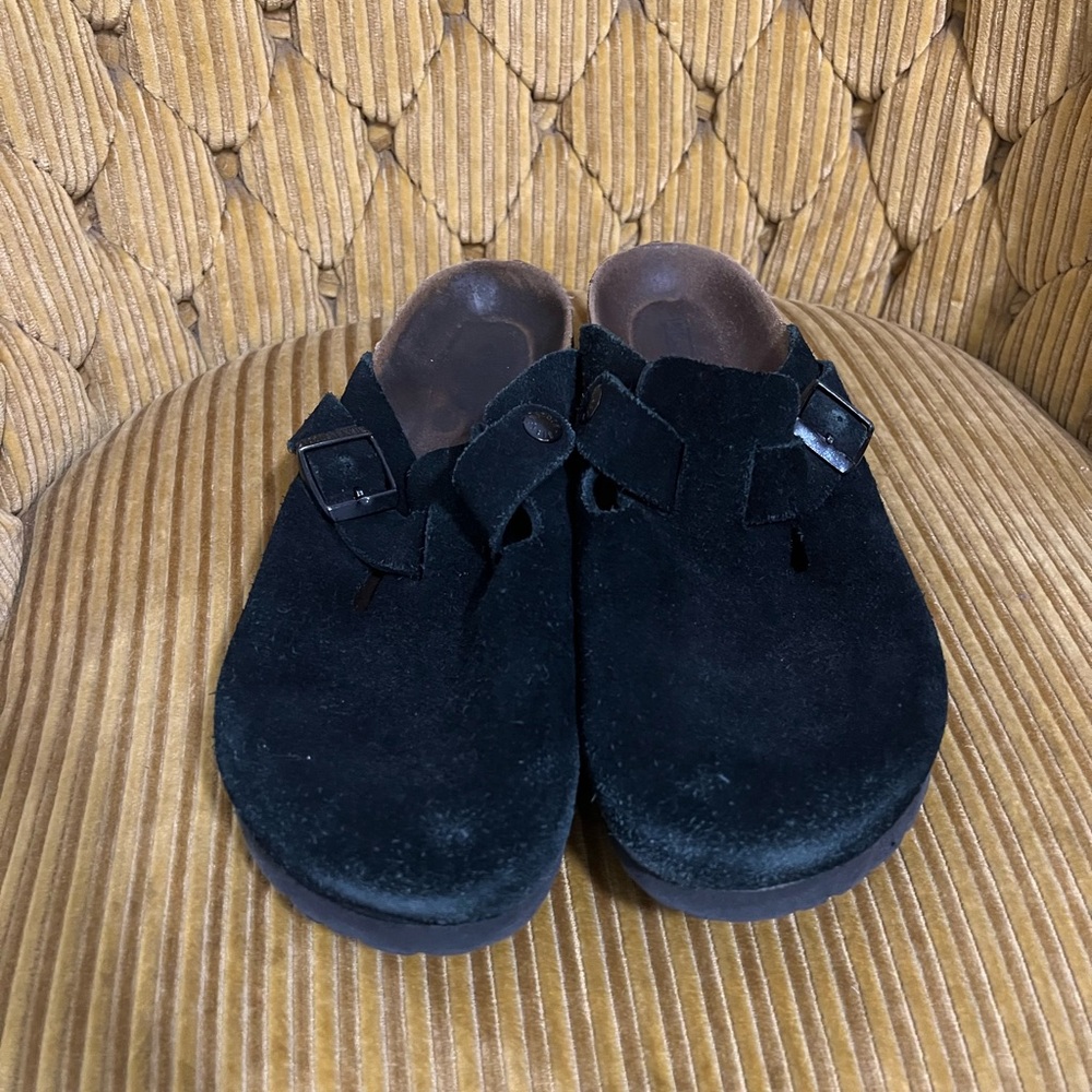 Birkenstock Black Suede Loafers